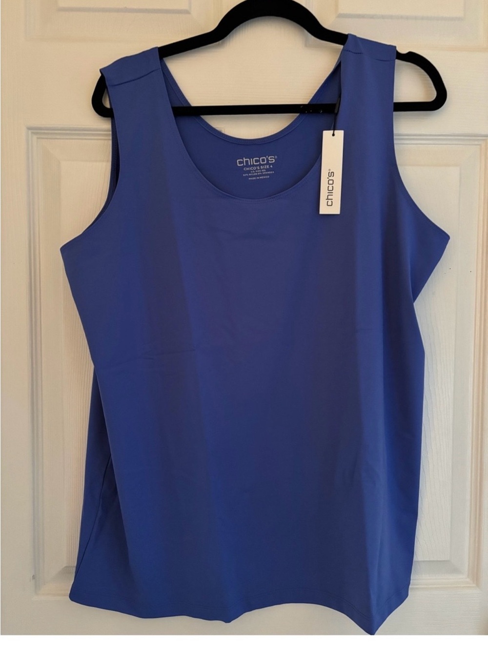 Chico’s Amparo Blue Microfiber Tank Size  4 (20/22-XXL)